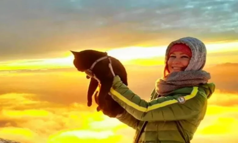 Jovem Mulher Faz uma Bolsa Especial Para Seu Gato Para Levá-lo em Viagens Pela Itália – Seu Passatempo Favorito Jovem Mulher Faz uma Bolsa Especial Para Seu Gato Para Levá-lo em Viagens Pela Itália – Seu Passatempo Favorito