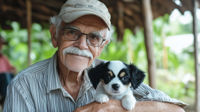 Um homem solitário de 91 anos resgatou um filhote, sem saber que ele em breve o salvaria