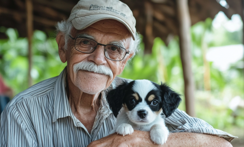 Um homem solitário de 91 anos resgatou um filhote, sem saber que ele em breve o salvaria Um homem solitário de 91 anos resgatou um filhote, sem saber que ele em breve o salvaria