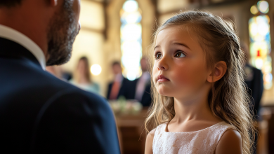 No meu casamento, uma pequena menina entrou na igreja e perguntou ao meu noivo: “Papai, você vai fazer com ela o mesmo que fez com a mamãe?”