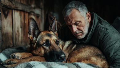 Quando fiquei doente, só restou ela… Minha velha cachorra, que não foi embora e não me traiu