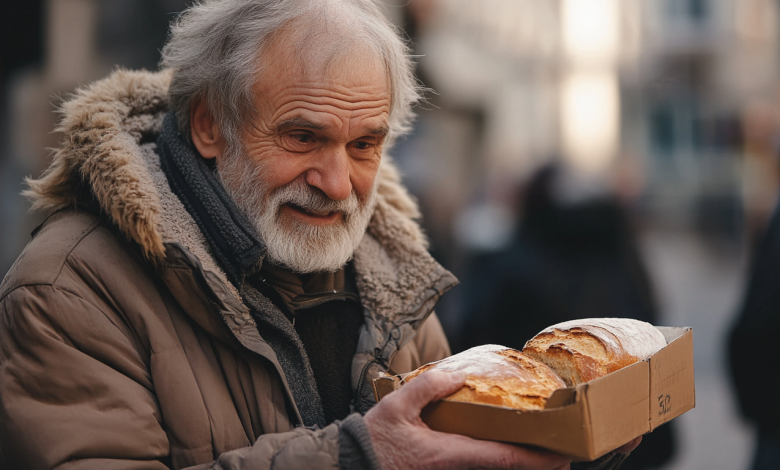 O homem que paga o pão de um estranho porque sabe como é — não ter nada O homem que paga o pão de um estranho porque sabe como é — não ter nada