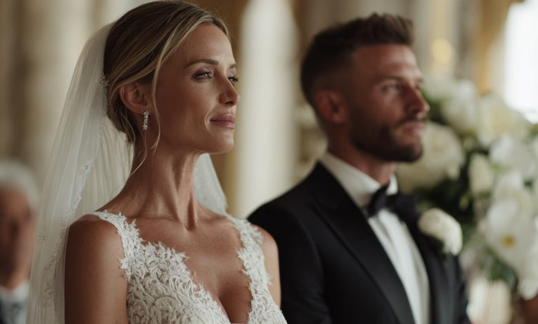 Eu estava de pé no altar, e no momento em que o padre abriu a Bíblia, a porta da igreja escancarou-se e uma mulher com uma criança nos braços entrou…