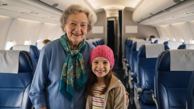 Dei meu lugar na classe executiva para uma avó e sua neta — e não tinha ideia de que isso mudaria minha vida