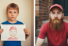 O filho passou seis meses desenhando o mesmo estranho. Uma manhã, ele bateu à nossa porta