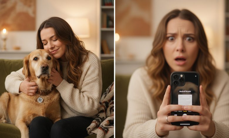 As irmãs estavam dividindo a casa da avó. Eu só fiquei com o cachorro velho dela — e fiquei sem palavras quando escaneei o código na coleira dele As irmãs estavam dividindo a casa da avó. Eu só fiquei com o cachorro velho dela — e fiquei sem palavras quando escaneei o código na coleira dele