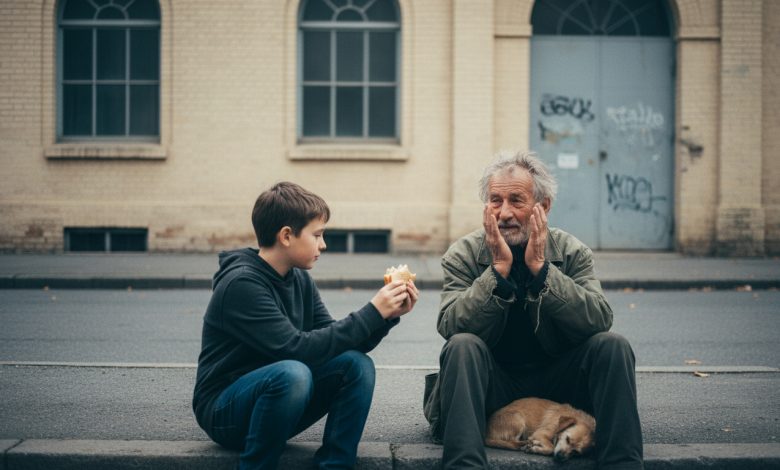 O menino deu seu almoço a um desconhecido congelado na rua — e não sabia que era um teste