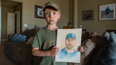 Meu filho desenhava o mesmo homem o tempo todo — e um dia ele bateu em nossa porta…