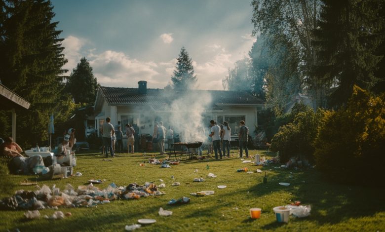 O vizinho fez uma festa no meu quintal enquanto eu estava em uma viagem de negócios, mas o karma o alcançou mais rápido do que ele poderia se arrepender…