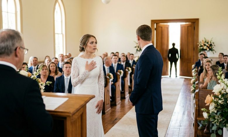 Na minha cerimônia de casamento, uma senhora desconhecida apareceu e apontou o dedo para o noivo Na minha cerimônia de casamento, uma senhora desconhecida apareceu e apontou o dedo para o noivo
