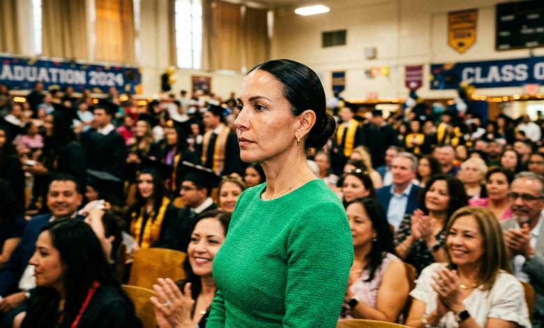 Na formatura da minha filha, o pai dela apareceu com a nova esposa e se sentou na primeira fila — eu fiquei em silêncio por oito anos por causa da minha filha — mas, quando ele se levantou para fazer um discurso sobre “a nossa família”, meu mundo desabou.