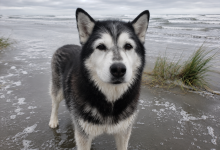 Levámos o nosso velho husky à praia para nos despedirmos do mar, mas depois ele levantou-se e fez algo que nunca poderei esquecer