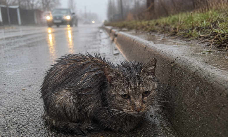Ele esperou três dias à beira da estrada, porque ainda acreditava que os seus humanos voltariam