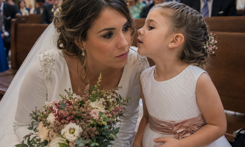 Bem em frente ao altar, a minha filha de cinco anos puxou-me bruscamente o vestido e disse-me que tinha acabado de ver o meu noivo a beijar outra mulher