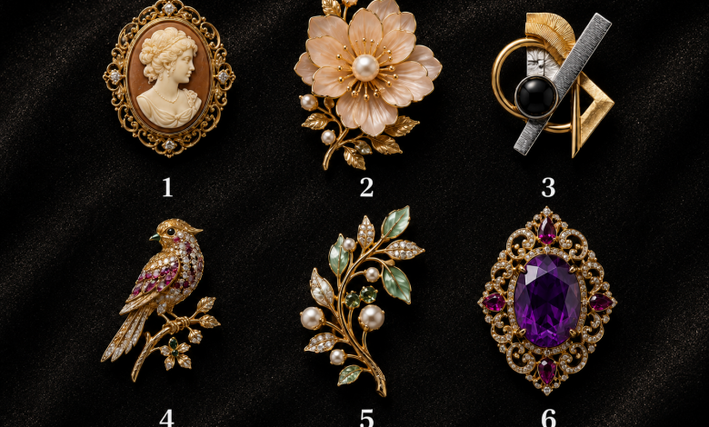 Escolha um broche e descubra em que consiste o seu encanto feminino