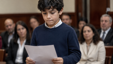 No tribunal, eu lutava pela guarda do meu filho… mas tudo mudou quando meu filho de sete anos levantou a mão de repente e pediu para ler uma carta do pai…